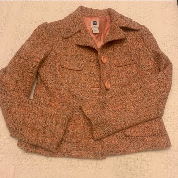 GAP Jackets & Blazers - Gap Pink Tweed Blazer Size 10